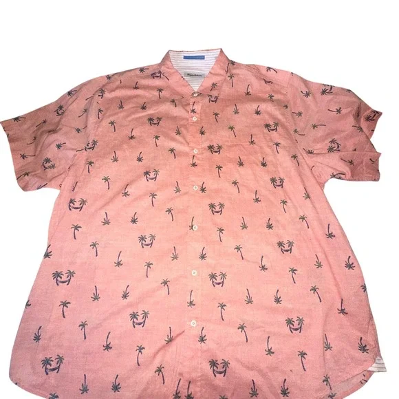 Tommy Bahama Mens XXL Coral Palm Tree Hawaiian Shirt Short Sleeve Button Up - Picture 2 of 7